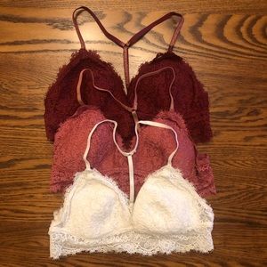 3 aerie bralette bundle